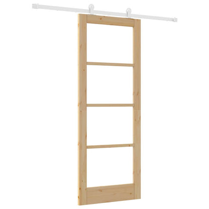 Sliding Door Manual ORKDAL Brown 78 x 202 cm Wood and metal