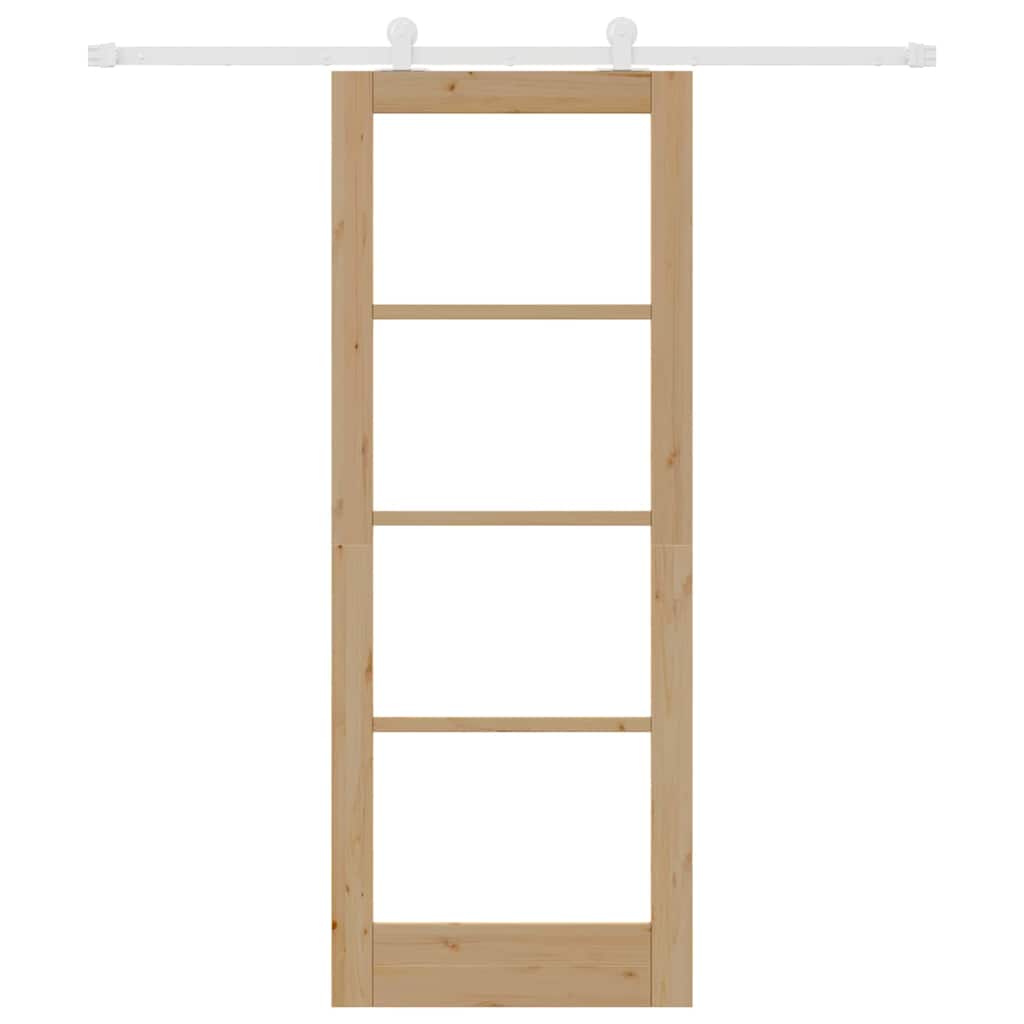 Sliding Door Manual ORKDAL Brown 78 x 202 cm Wood and metal