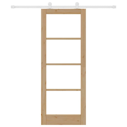 Sliding Door Manual ORKDAL Brown 78 x 202 cm Wood and metal