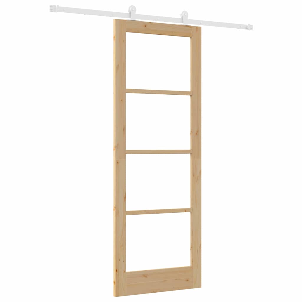 Sliding Door Manual ORKDAL Brown 78 x 211 cm Wood and metal