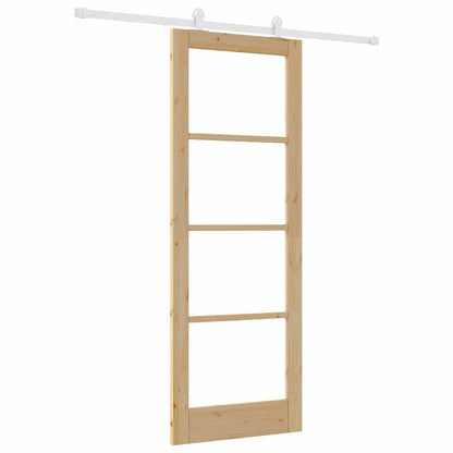 Sliding Door Manual ORKDAL Brown 78 x 211 cm Wood and metal