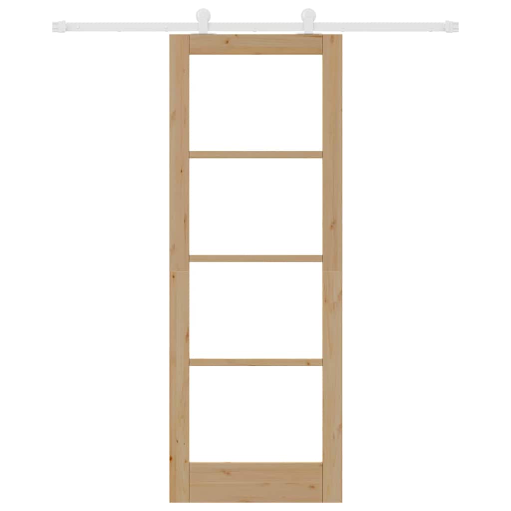 Sliding Door Manual ORKDAL Brown 78 x 211 cm Wood and metal