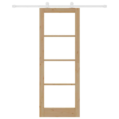 Sliding Door Manual ORKDAL Brown 78 x 211 cm Wood and metal
