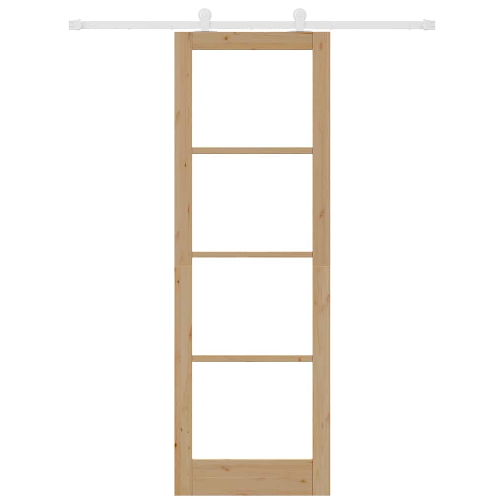 Sliding Door Manual ORKDAL Brown 78 x 232 cm Wood and metal