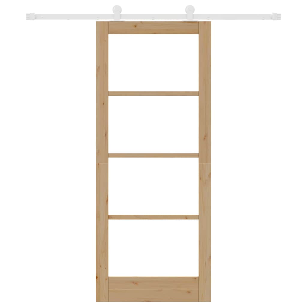 Sliding Door Manual ORKDAL Brown 83 x 202 cm Wood and metal