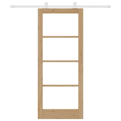 Sliding Door Manual ORKDAL Brown 83 x 202 cm Wood and metal