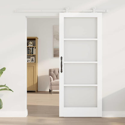 Sliding Door Manual ORKDAL White 83 x 202 cm Wood and metal