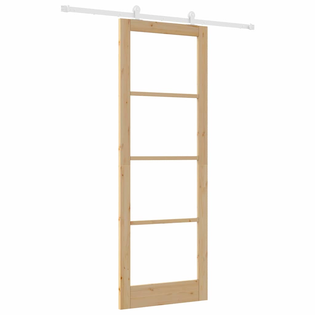 Sliding Door Manual ORKDAL Brown 83 x 232 cm Wood and metal