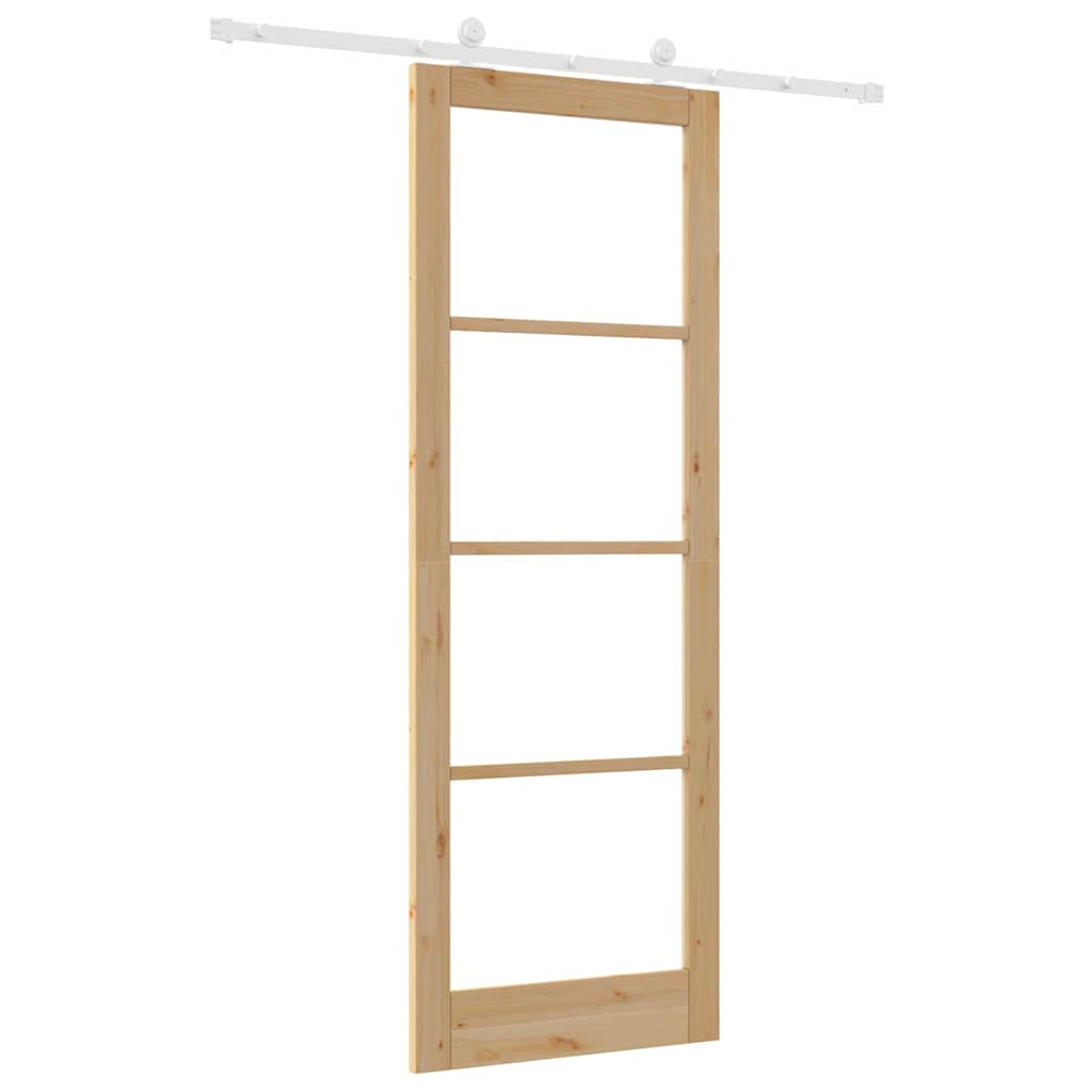 Sliding Door Manual ORKDAL Brown 83 x 232 cm Wood and metal