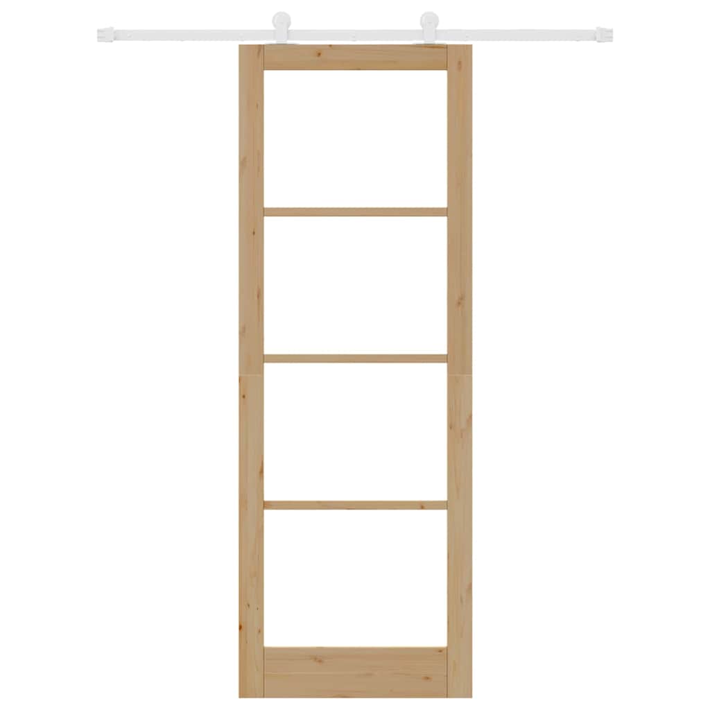 Sliding Door Manual ORKDAL Brown 83 x 232 cm Wood and metal