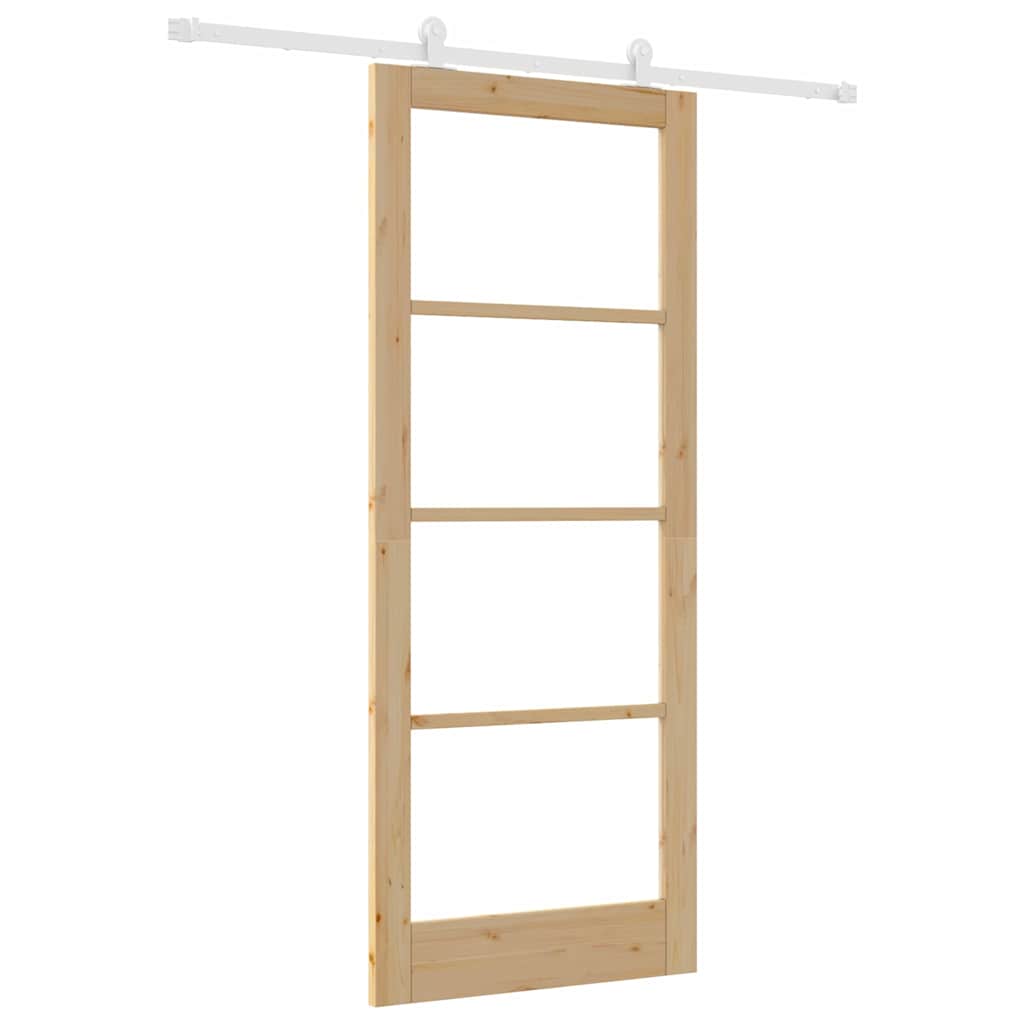 Sliding Door Manual ORKDAL Brown 86 x 211 cm Wood and metal