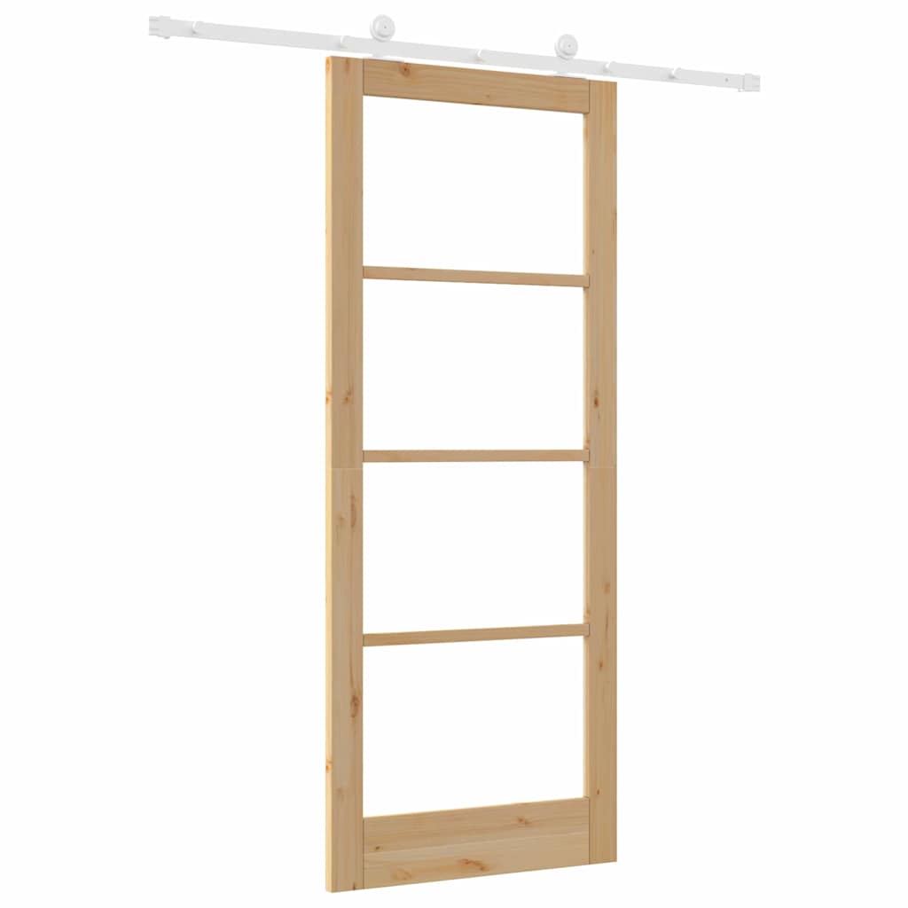 Sliding Door Manual ORKDAL Brown 86 x 211 cm Wood and metal