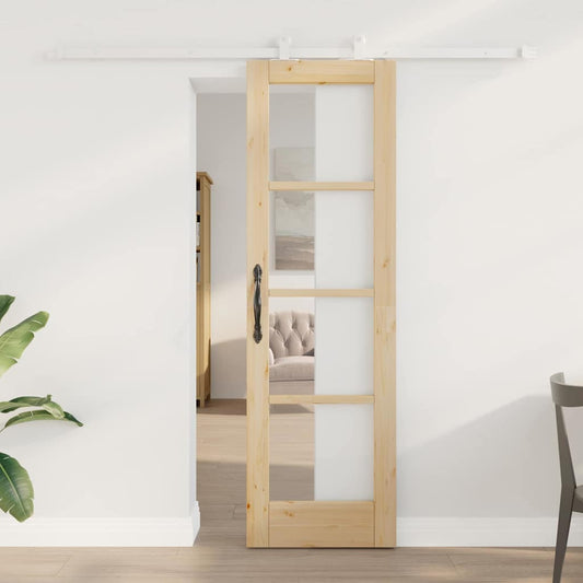 Sliding Door Manual ORKDAL Brown 61 x 198.5 cm Wood and metal