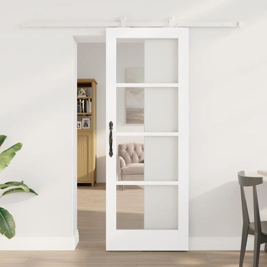 Sliding Door Manual ORKDAL White 73.5 x 198.5 cm Wood and metal