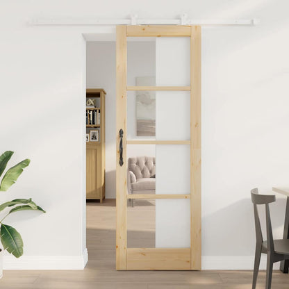 Sliding Door Manual ORKDAL Brown 73.5 x 211 cm Wood and metal