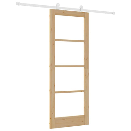 Sliding Door Manual ORKDAL Brown 78 x 202 cm Wood and metal