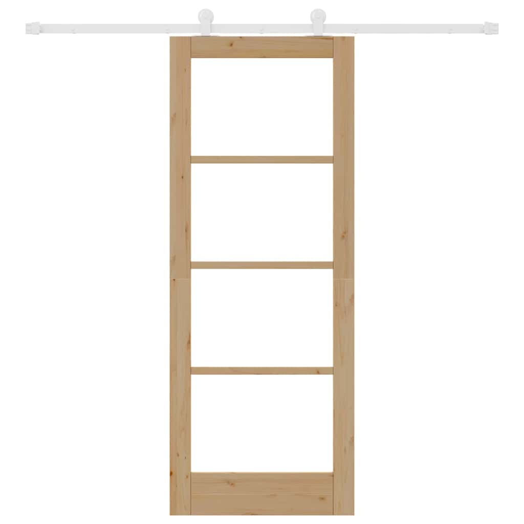 Sliding Door Manual ORKDAL Brown 78 x 202 cm Wood and metal
