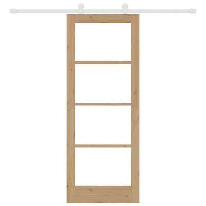 Sliding Door Manual ORKDAL Brown 78 x 202 cm Wood and metal