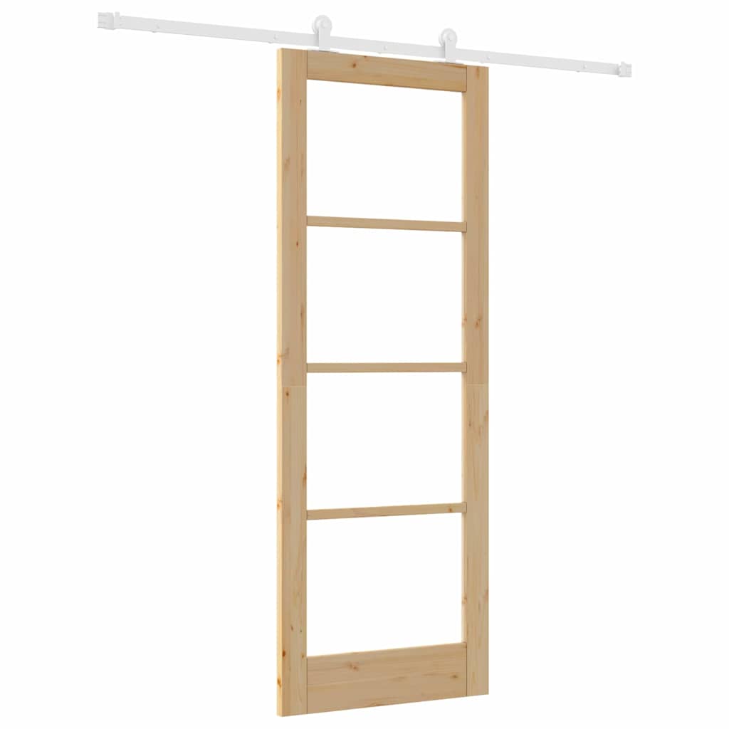 Sliding Door Manual ORKDAL Brown 78 x 211 cm Wood and metal