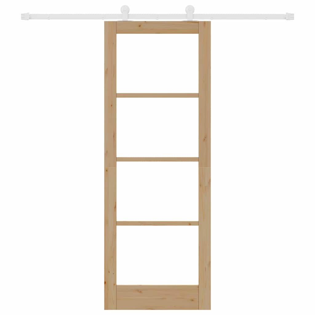 Sliding Door Manual ORKDAL Brown 78 x 211 cm Wood and metal