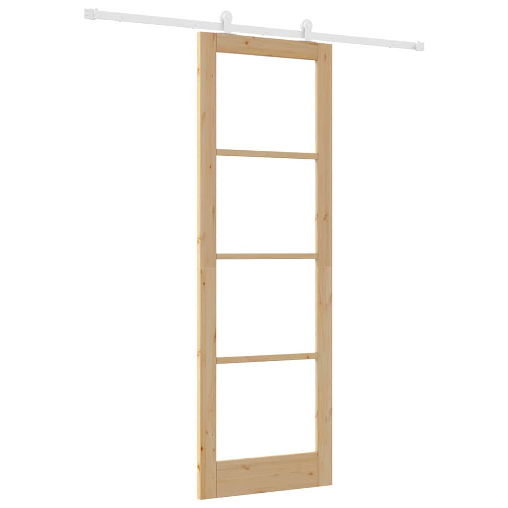 Sliding Door Manual ORKDAL Brown 78 x 232 cm Wood and metal