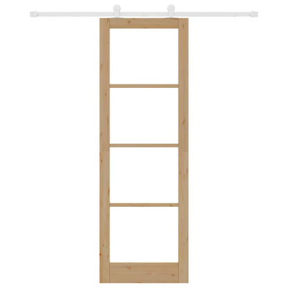 Sliding Door Manual ORKDAL Brown 78 x 232 cm Wood and metal