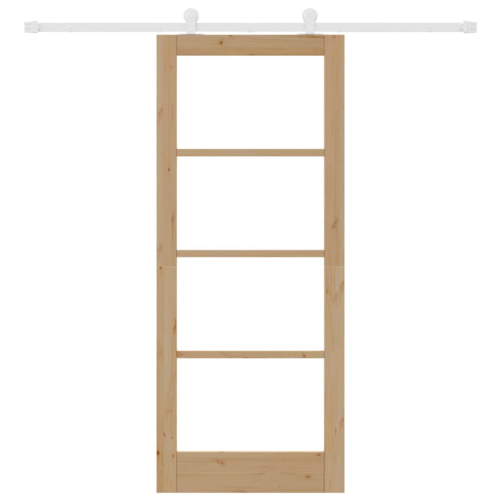 Sliding Door Manual ORKDAL Brown 83 x 202 cm Wood and metal