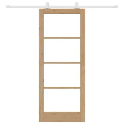 Sliding Door Manual ORKDAL Brown 83 x 202 cm Wood and metal