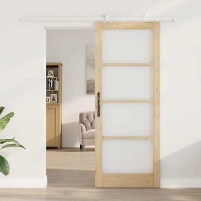 Sliding Door Manual ORKDAL Brown 83 x 211 cm Wood and metal