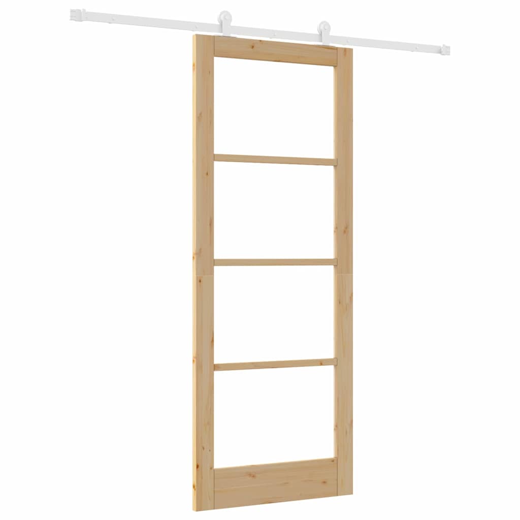 Sliding Door Manual ORKDAL Brown 83 x 211 cm Wood and metal