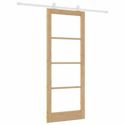 Sliding Door Manual ORKDAL Brown 83 x 211 cm Wood and metal