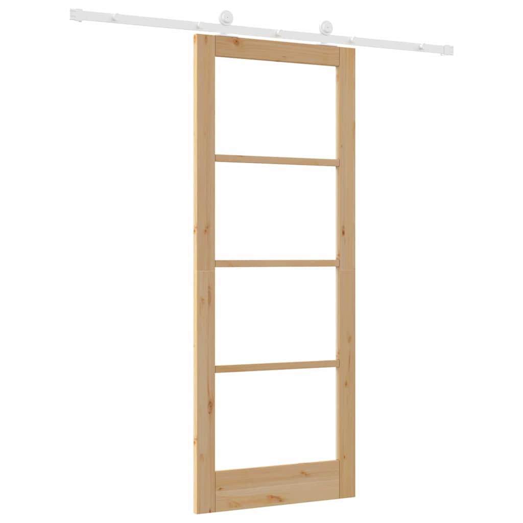 Sliding Door Manual ORKDAL Brown 83 x 211 cm Wood and metal