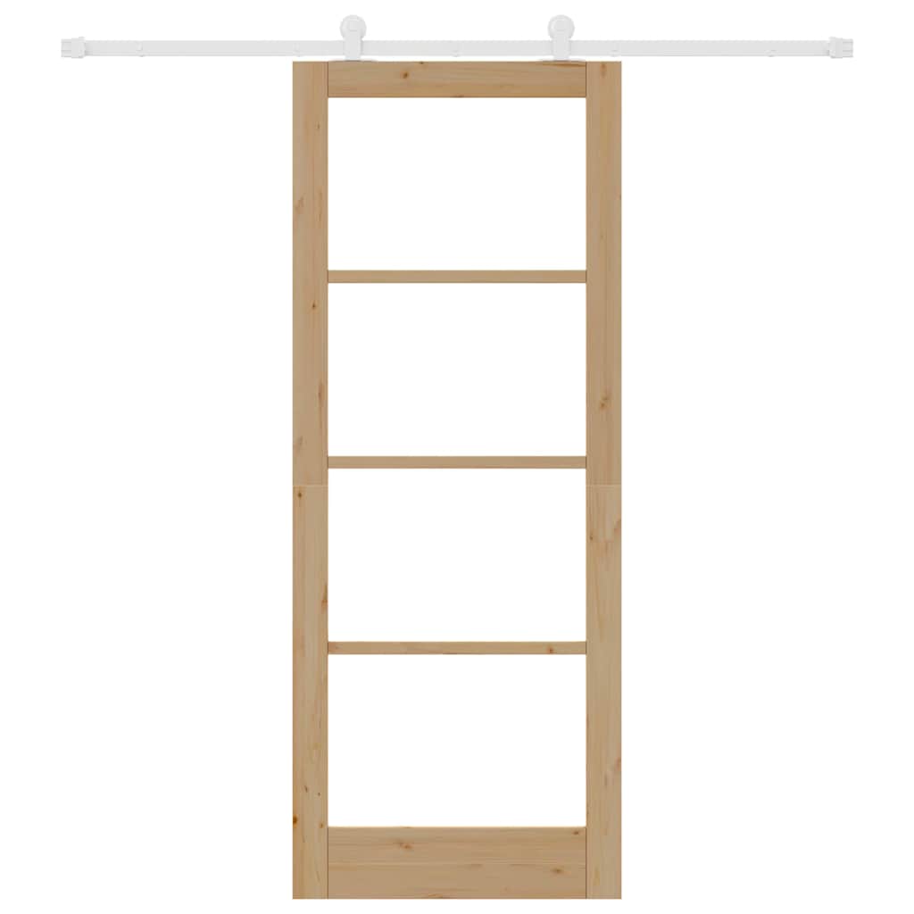 Sliding Door Manual ORKDAL Brown 83 x 211 cm Wood and metal