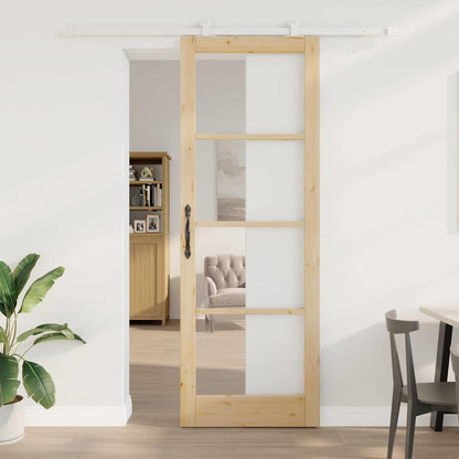 Sliding Door Manual ORKDAL Brown 83 x 232 cm Wood and metal