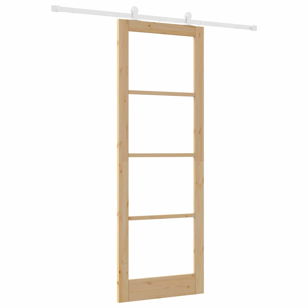 Sliding Door Manual ORKDAL Brown 83 x 232 cm Wood and metal