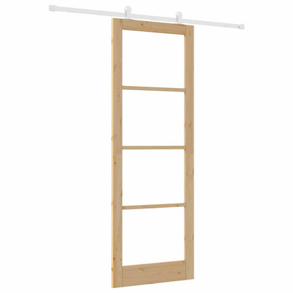 Sliding Door Manual ORKDAL Brown 83 x 232 cm Wood and metal