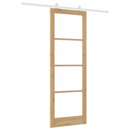 Sliding Door Manual ORKDAL Brown 83 x 232 cm Wood and metal