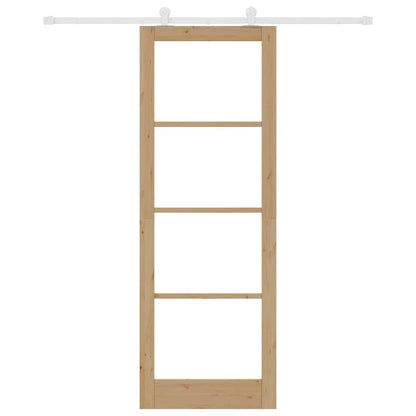 Sliding Door Manual ORKDAL Brown 83 x 232 cm Wood and metal