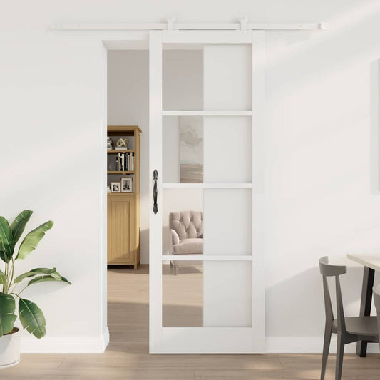 Sliding Door Manual ORKDAL White 83 x 232 cm Wood and metal