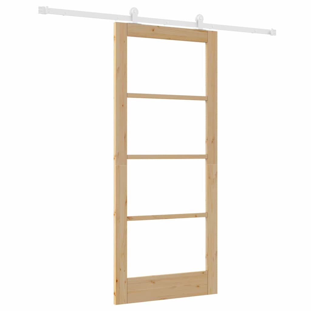 Sliding Door Manual ORKDAL Brown 86 x 198.5 cm Wood and metal