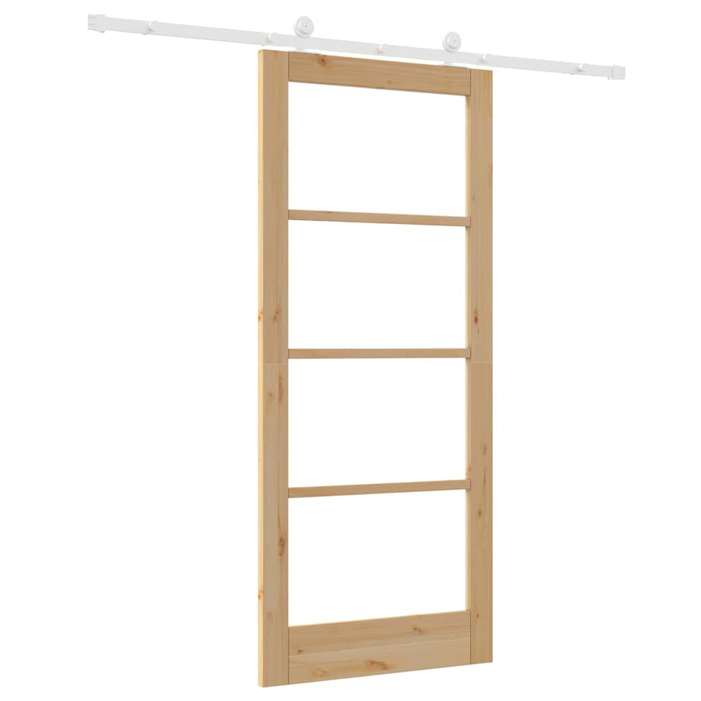 Sliding Door Manual ORKDAL Brown 86 x 198.5 cm Wood and metal