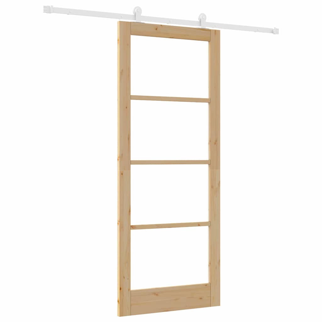Sliding Door Manual ORKDAL Brown 86 x 211 cm Wood and metal