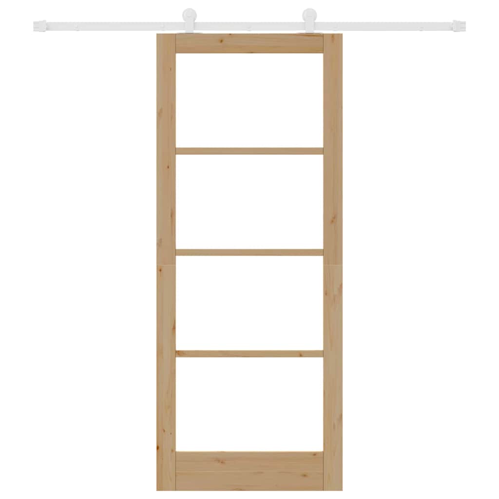 Sliding Door Manual ORKDAL Brown 86 x 211 cm Wood and metal