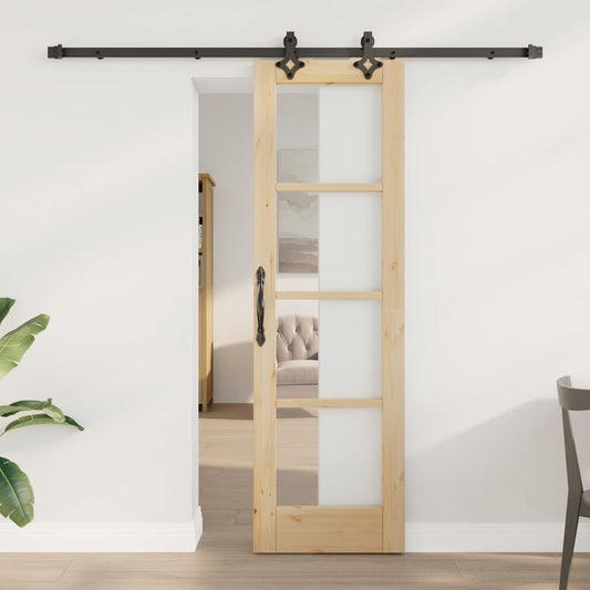 Sliding Door Manual ORKDAL Brown 61 x 198.5 cm Wood and metal