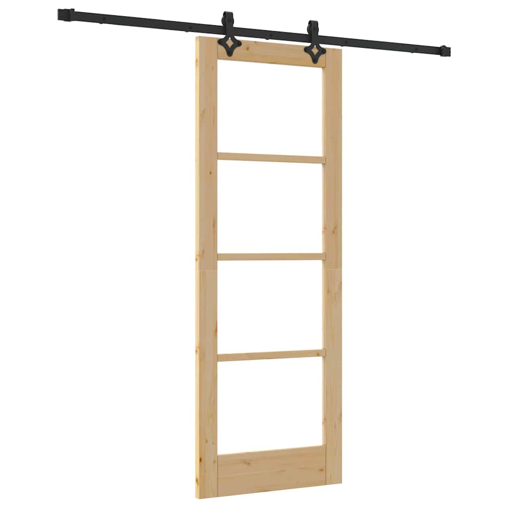 Sliding Door Manual ORKDAL Brown 73.5 x 198.5 cm Wood and metal