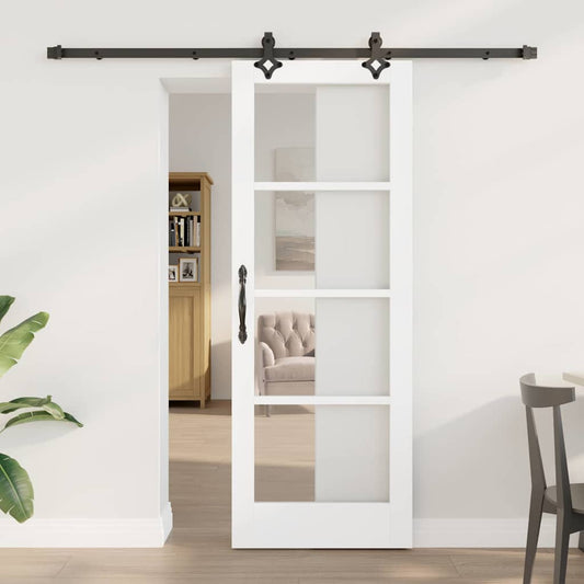 Sliding Door Manual ORKDAL White 73.5 x 198.5 cm Wood and metal