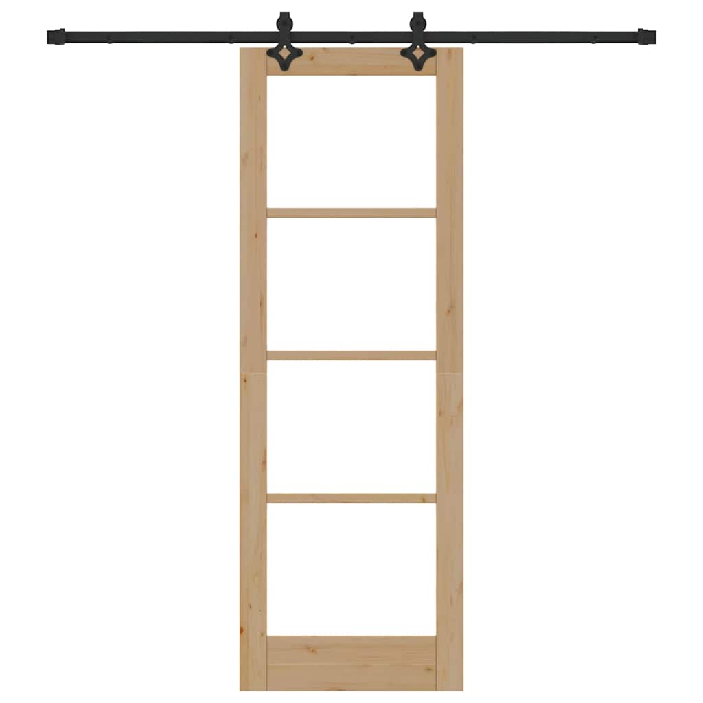 Sliding Door Manual ORKDAL Brown 73.5 x 211 cm Wood and metal