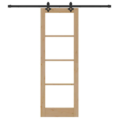 Sliding Door Manual ORKDAL Brown 73.5 x 211 cm Wood and metal