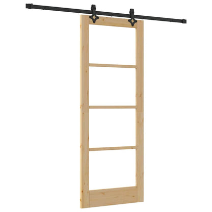 Sliding Door Manual ORKDAL Brown 78 x 202 cm Wood and metal