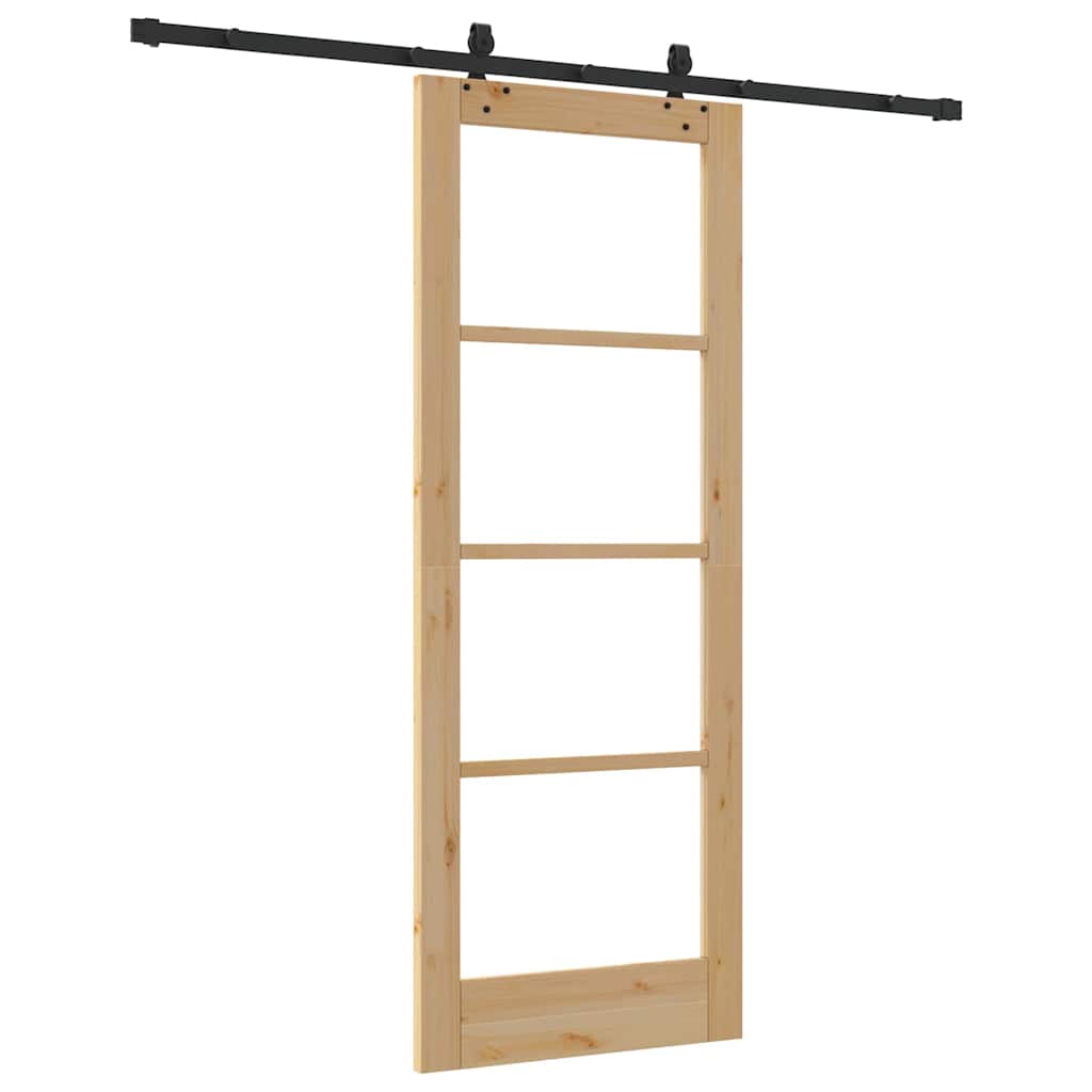 Sliding Door Manual ORKDAL Brown 78 x 202 cm Wood and metal